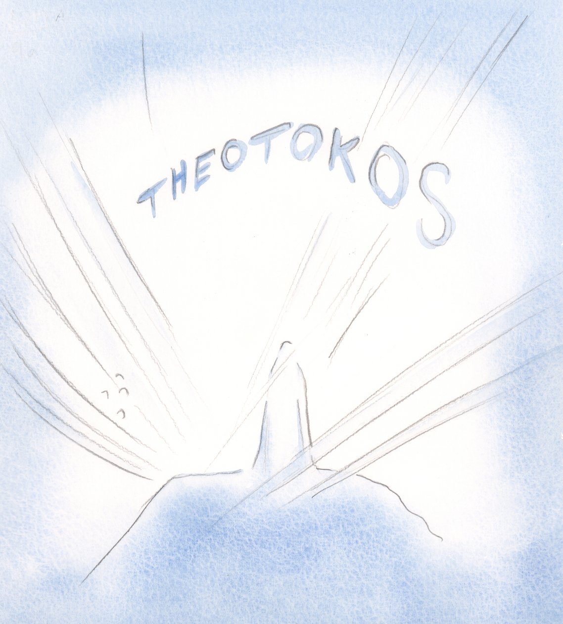 السيدة العذراء مريم هي "Theotokos" ، حاملة الله ، "والدة الإله" ، 2001 (w - c على الورق) بواسطة إليزابيث وانج