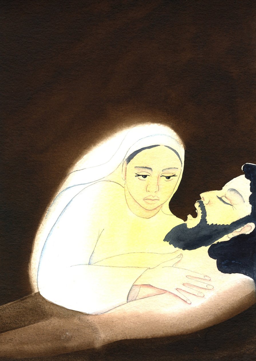 The Pieta ، 2001 (بدون ورق على ورق) بواسطة إليزابيث وانج