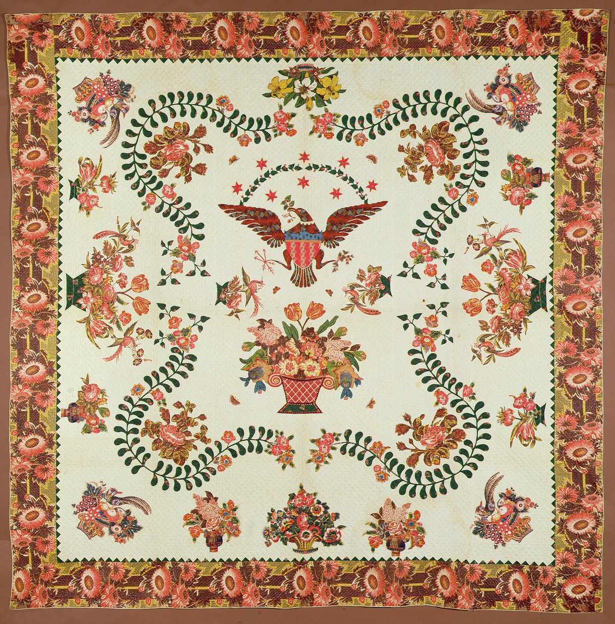 لحاف ، c.1825 (قطن مطبق) بواسطة إليزابيث ويلز