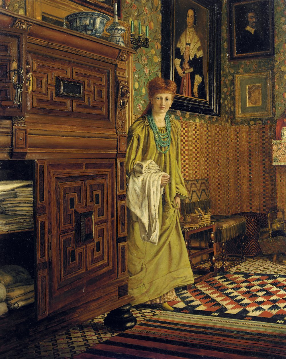 صورة لورا ، سيدة ألما تاديما ، ربما تدخل الغرفة الهولندية في Townshend House ، حديقة ريجنت ، 1873 بواسطة إلين جوس