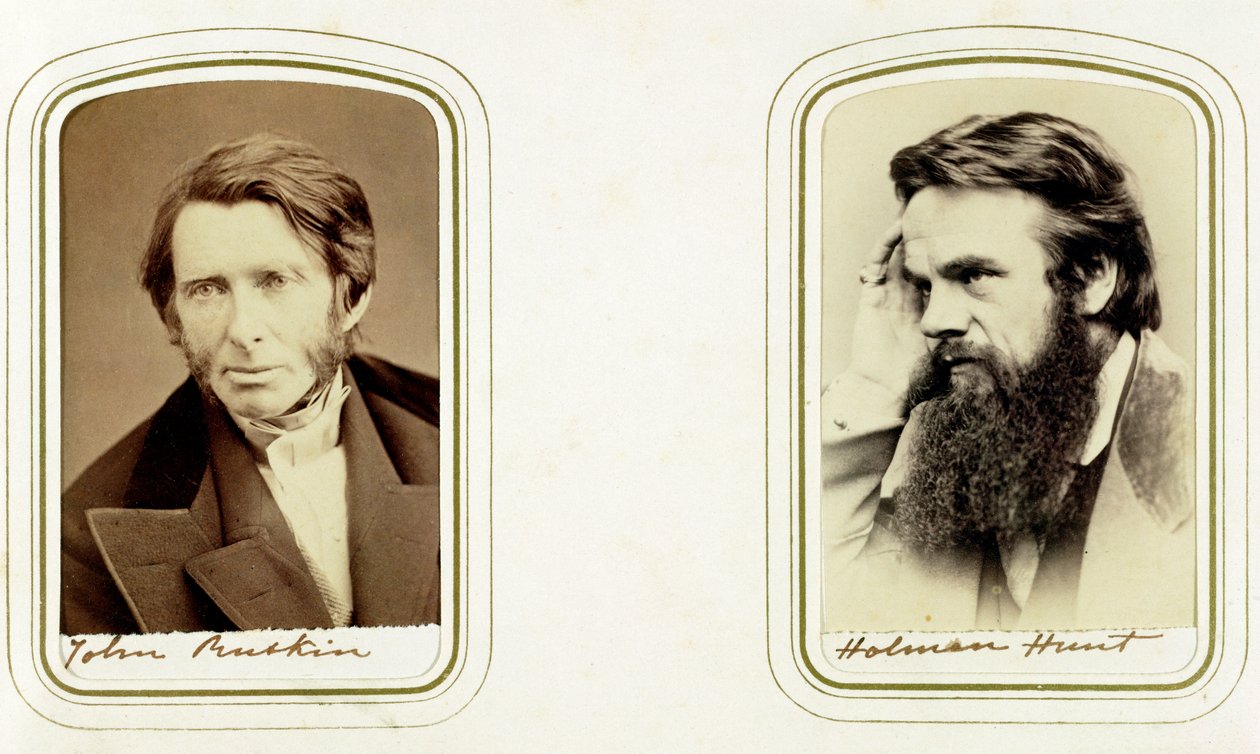 جون روسكين ، فنان وشاعر وناقد إنجليزي ، وويليام هولمان هانت ، فنان إنجليزي ، 1865 بواسطة إليوت وفري