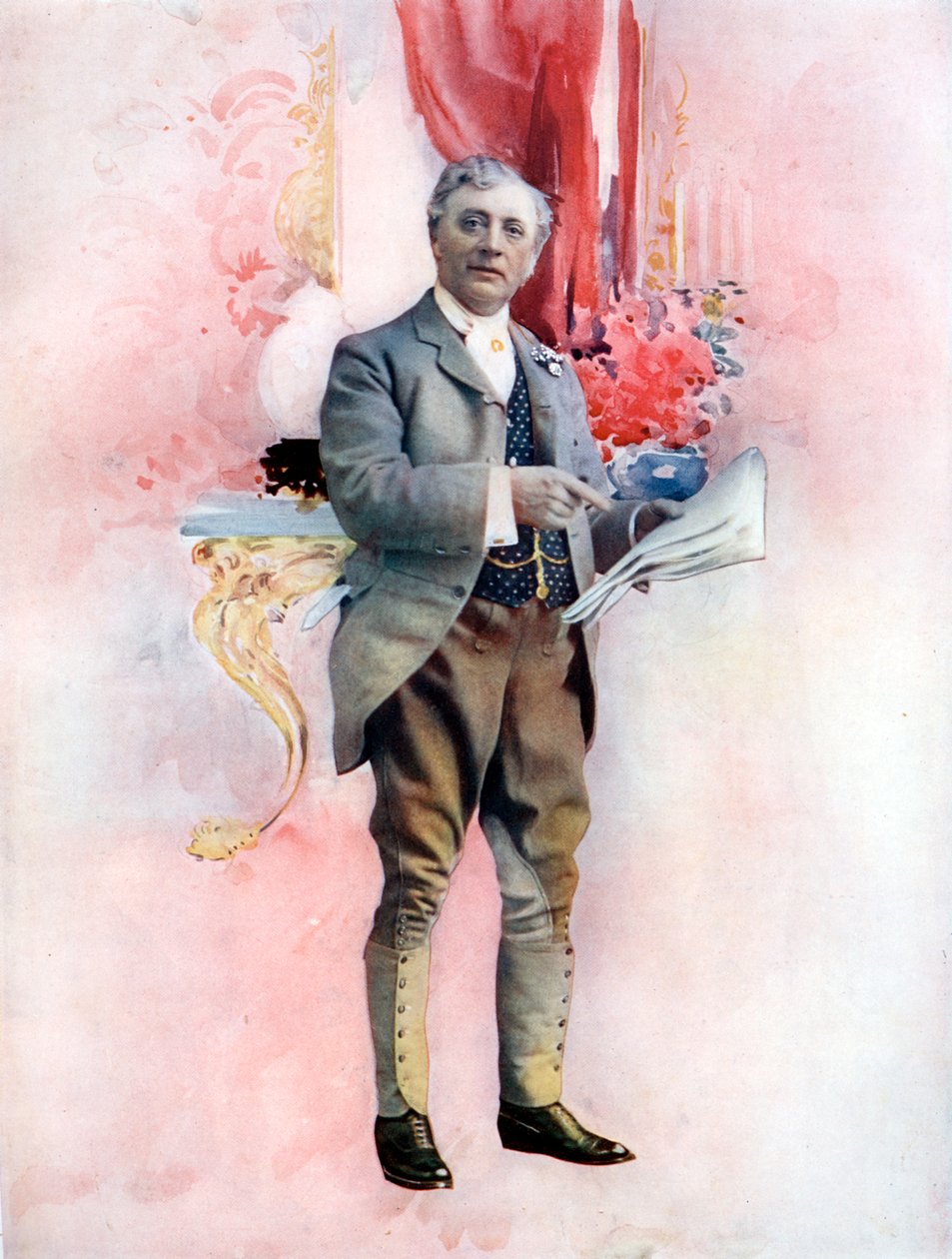 تشارلز غروفز في The Miss Elder Blossom ، c1902. بواسطة إليس وواليري