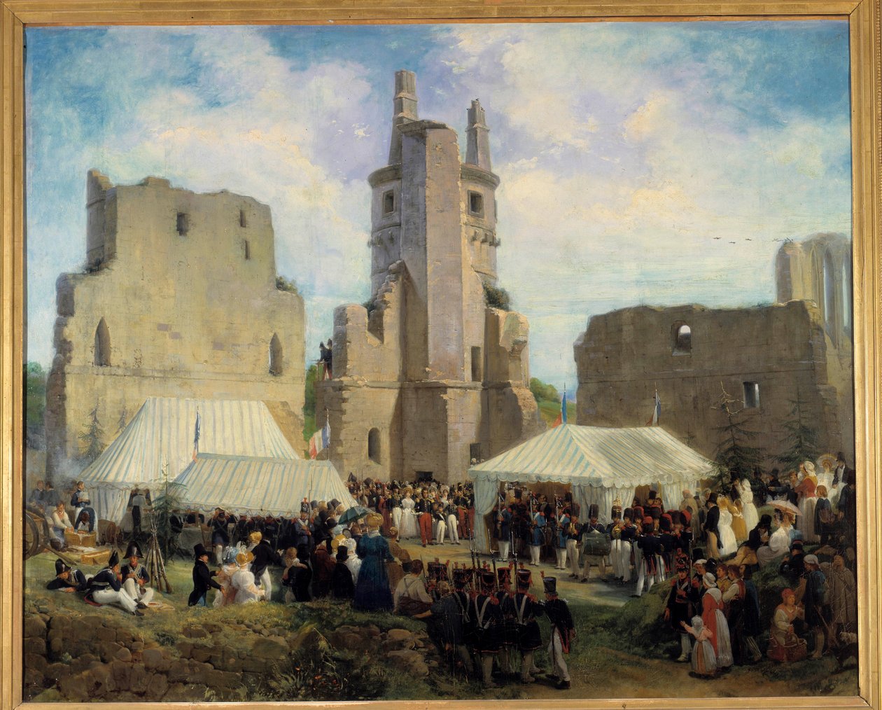 مشية لويس فيليب الأول وعائلته لوحة إلوي فيرمين فيرون (1802-1876). 1832. جولات متحف الفنون الجميلة بواسطة إلوي فيرمين فيرون