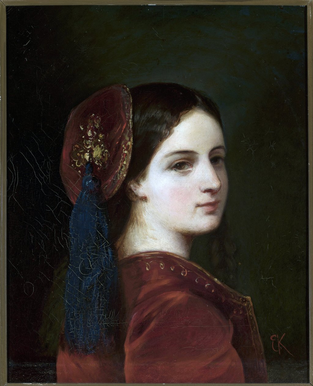 صورة للكونتيسة كاتارزينا بوتوكا (1825-1907) ، ني برانيكا - إلزبيتا كراسينسكا (1820-1876). زيت على قماش بواسطة Elzbieta Krasinska