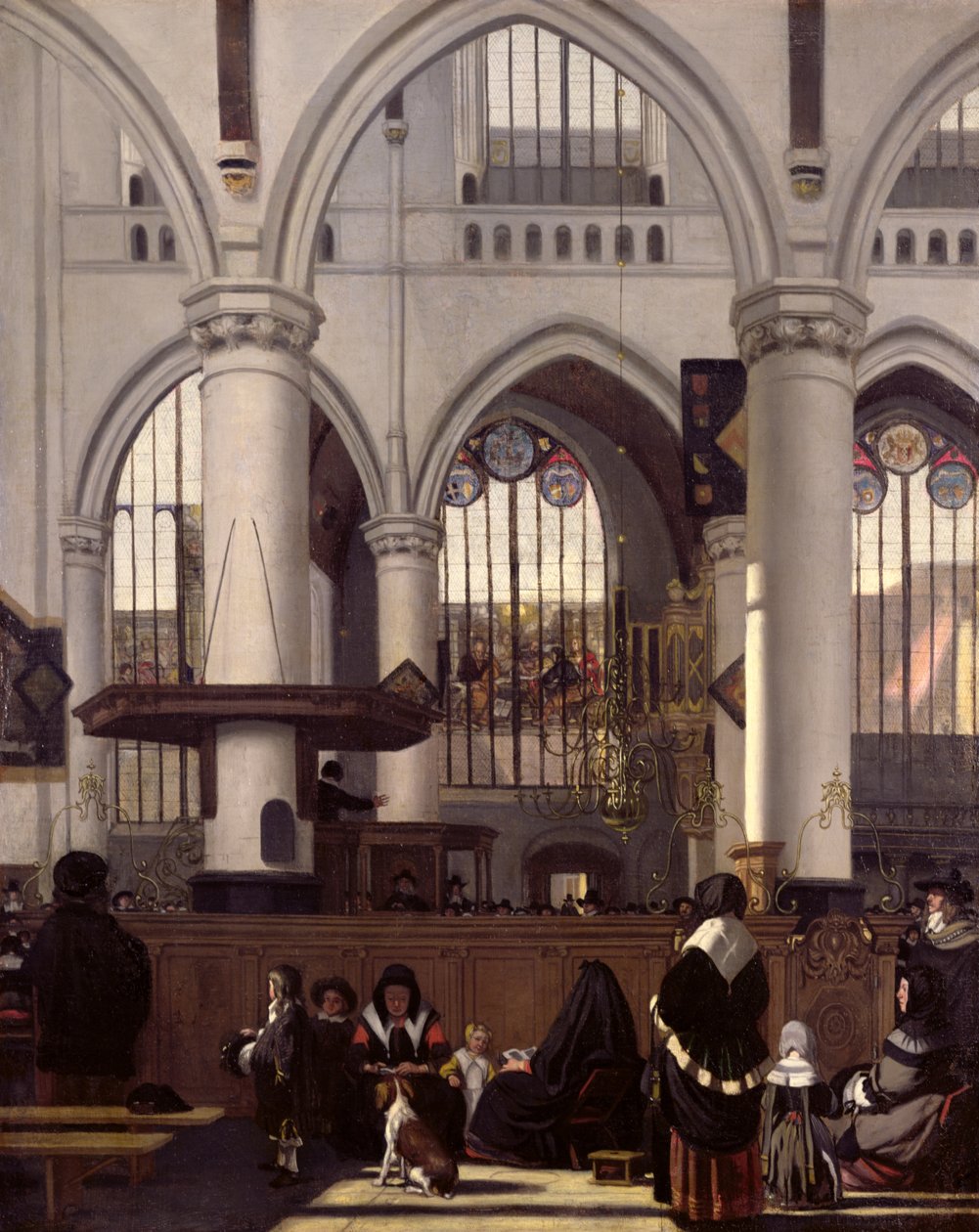 الداخلية من Oude Kerk ، أمستردام ، ج .1660 بواسطة إيمانويل دي ويت