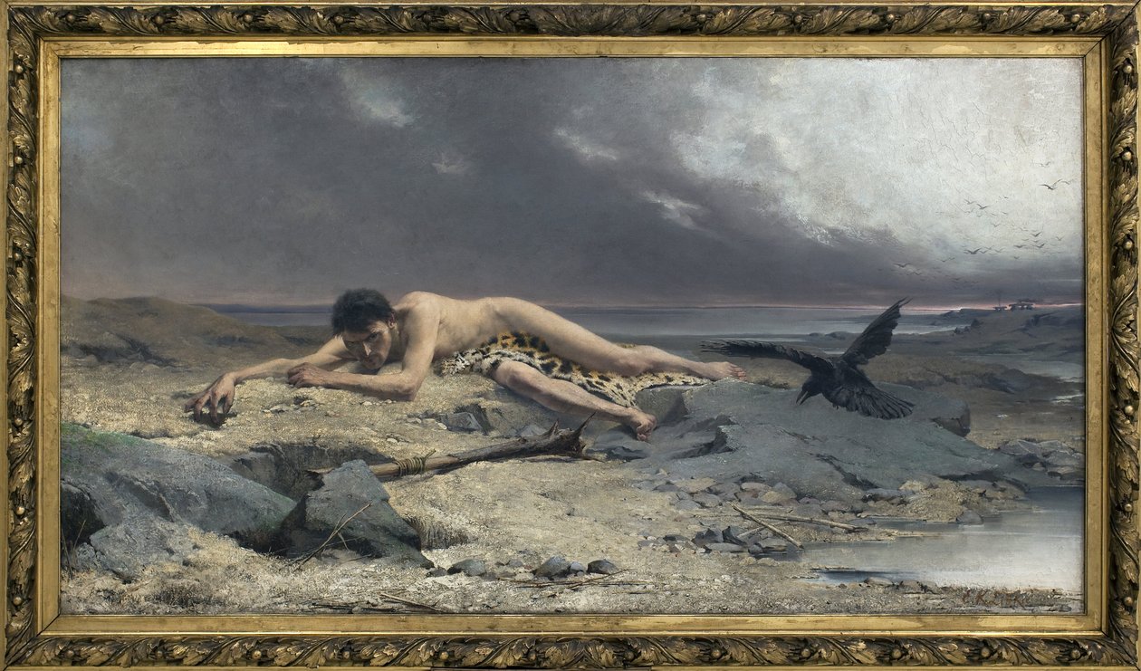 قابيل. لوحة إيمانويل كريسينك ليسكا (1852-1903) ، زيت على قماش بواسطة إيمانويل كريسينك ليسكا
