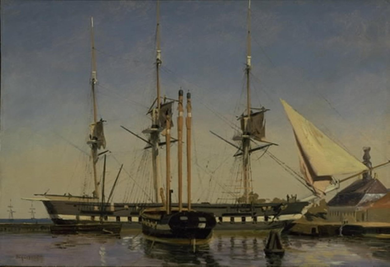 The Fregate "Niels Juel" بالقرب من الحرس الرئيسي في Nyholm بواسطة ايمانويل لارسن