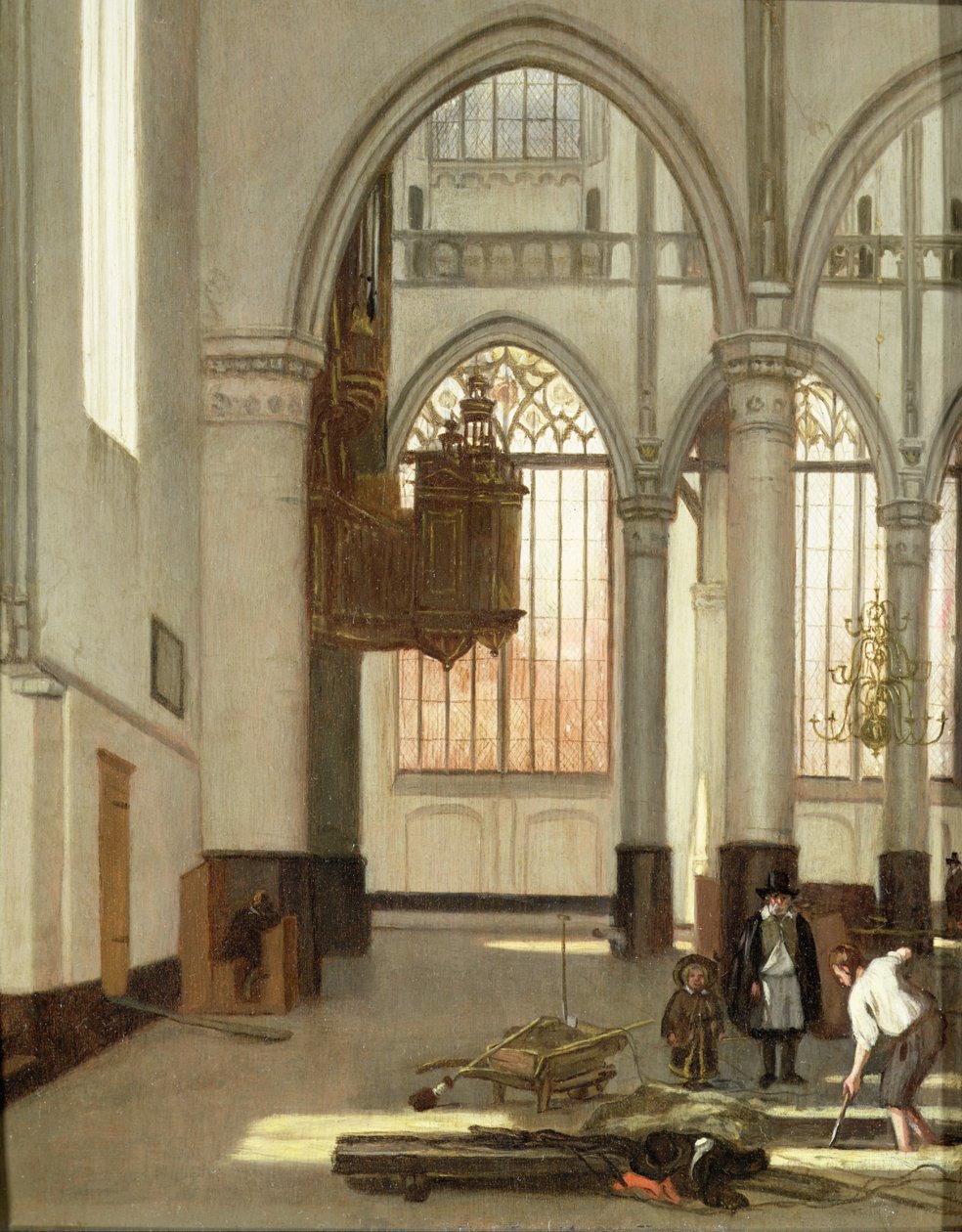 حفاري القبور في الطرف الغربي من Oude Kerk ، أمستردام (لوحة) بواسطة إيمانويل دي ويت
