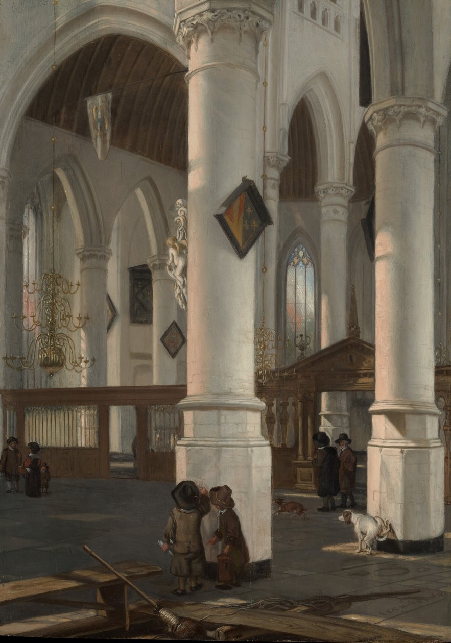 الجزء الداخلي من Oude Kerk ، Delft ، ربما 1650. بواسطة إيمانويل دي ويت