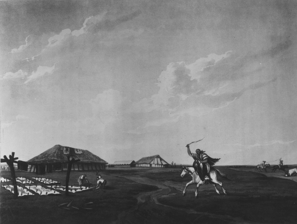Estancia (مزرعة) على نهر سان بيدرو ، محفورة بواسطة Maile و Sutherland ، 1820 (ليثو) (صور من وزن الجسم) بواسطة Emeric Essex Vidal
