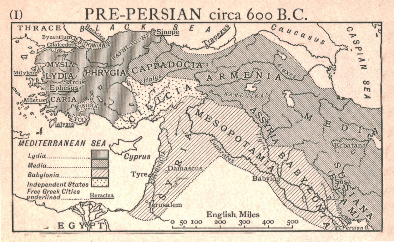 "ما قبل الفارسية ، حوالي 600 قبل الميلاد" ، حوالي عام 1915. بواسطة Emery Walker Ltd