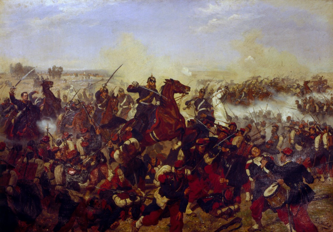 ال معركة مارس دي لا تور في 16 أغسطس 1870 ، 1878 بواسطة إميل هوينتين