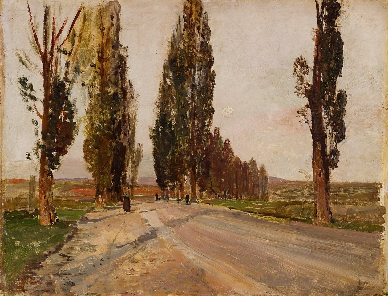 شارع Poplars بالقرب من Plankenberg ، ج. 1890 بواسطة اميل جاكوب شندلر