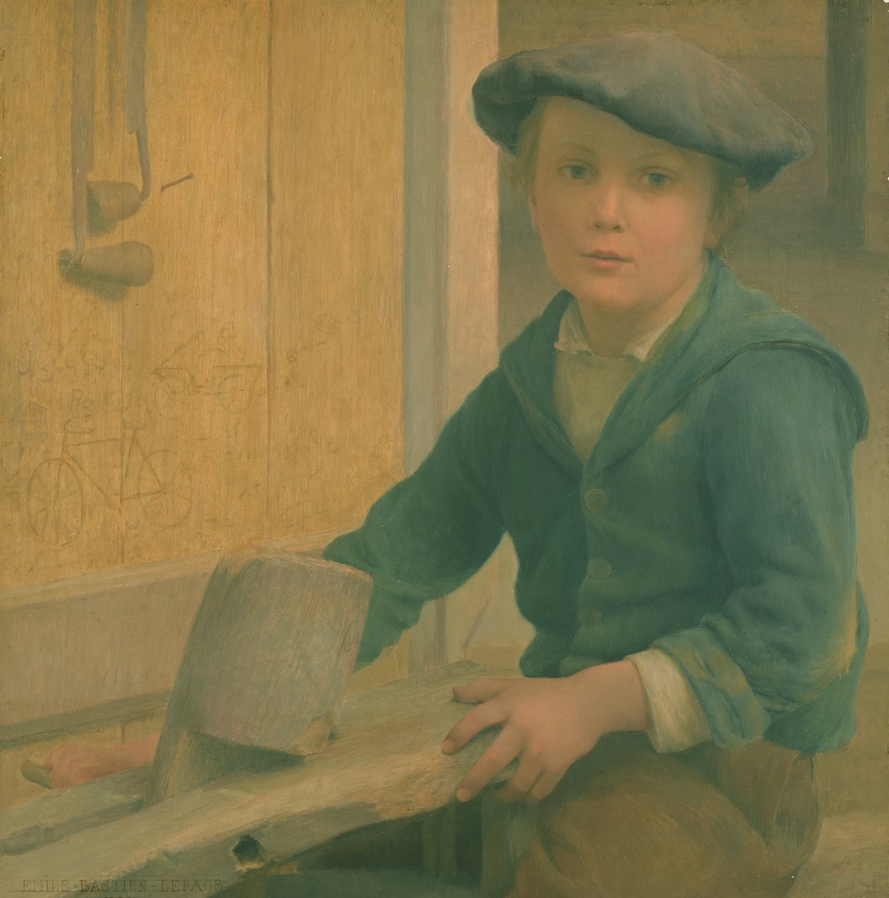 The Young Craftsman (The Young Mechanic) 1901 (درجة الحرارة على اللوحة) بواسطة صفحة إميل باستيان