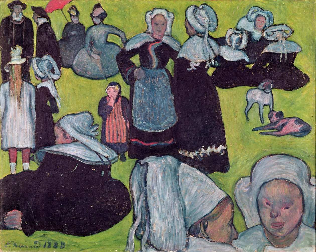 بريتون في حقل أو ، العفو ، 1888 بواسطة اميل برنارد