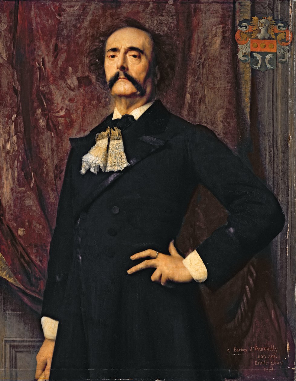 صورة لجول باربي أورفيلي (1808-1889) 1881 بواسطة اميل ليفي