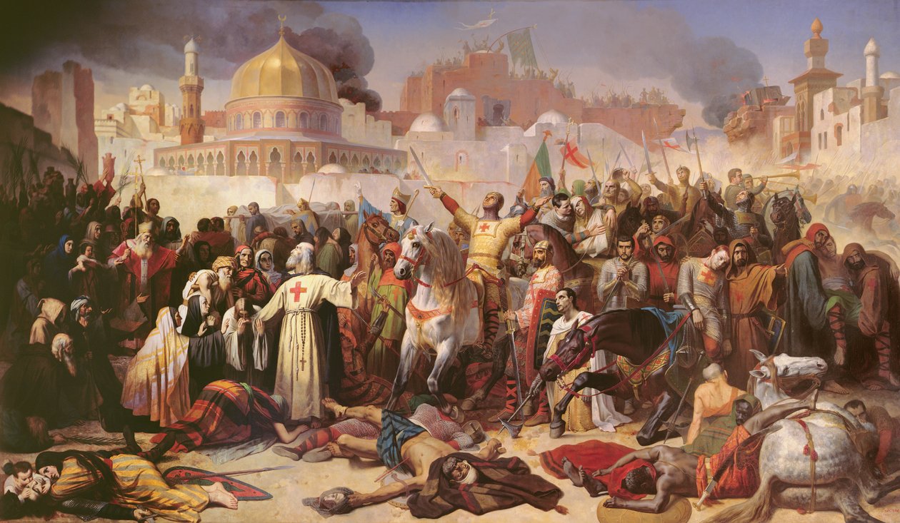 الاستيلاء على القدس من قبل الصليبيين ، 15 يوليو 1099 ، 1847 بواسطة إميل سيجنول