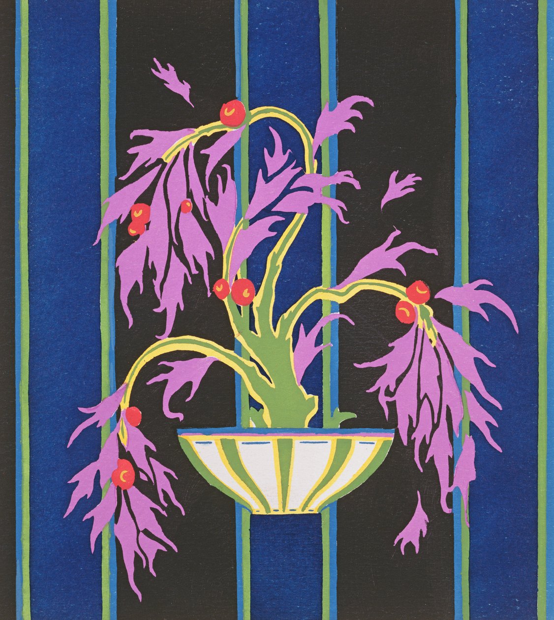 نموذج تصميم من "Floreal: Dessins & Coloris Nouveaux" ، حوالي عام 1920 (طباعة استنسل) بواسطة إميل ألين صغي