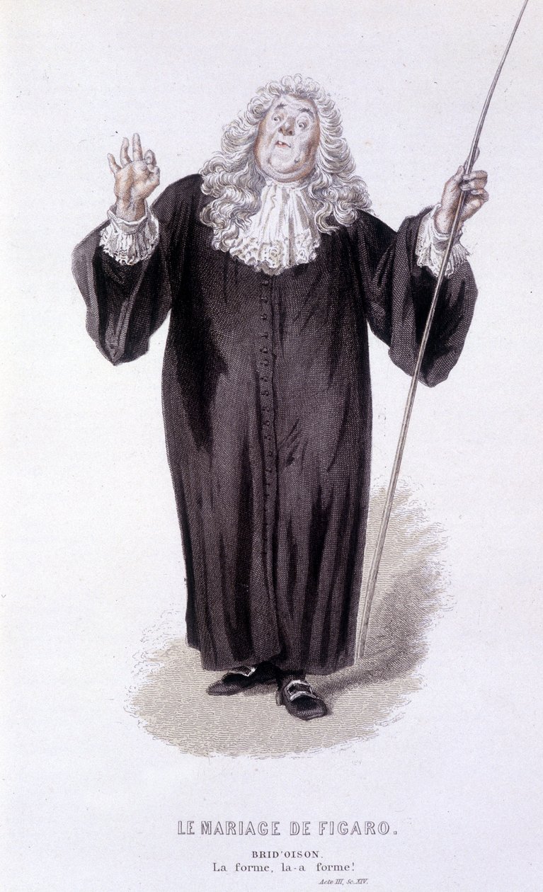 عمل كامل من قبل Beaumarchais (1732-1799) بواسطة Edouard Fournier. رسم اميل بايارد. إد. لابلاس ، سانشيز إت سي ، باريس 1876. هذا هو Brid