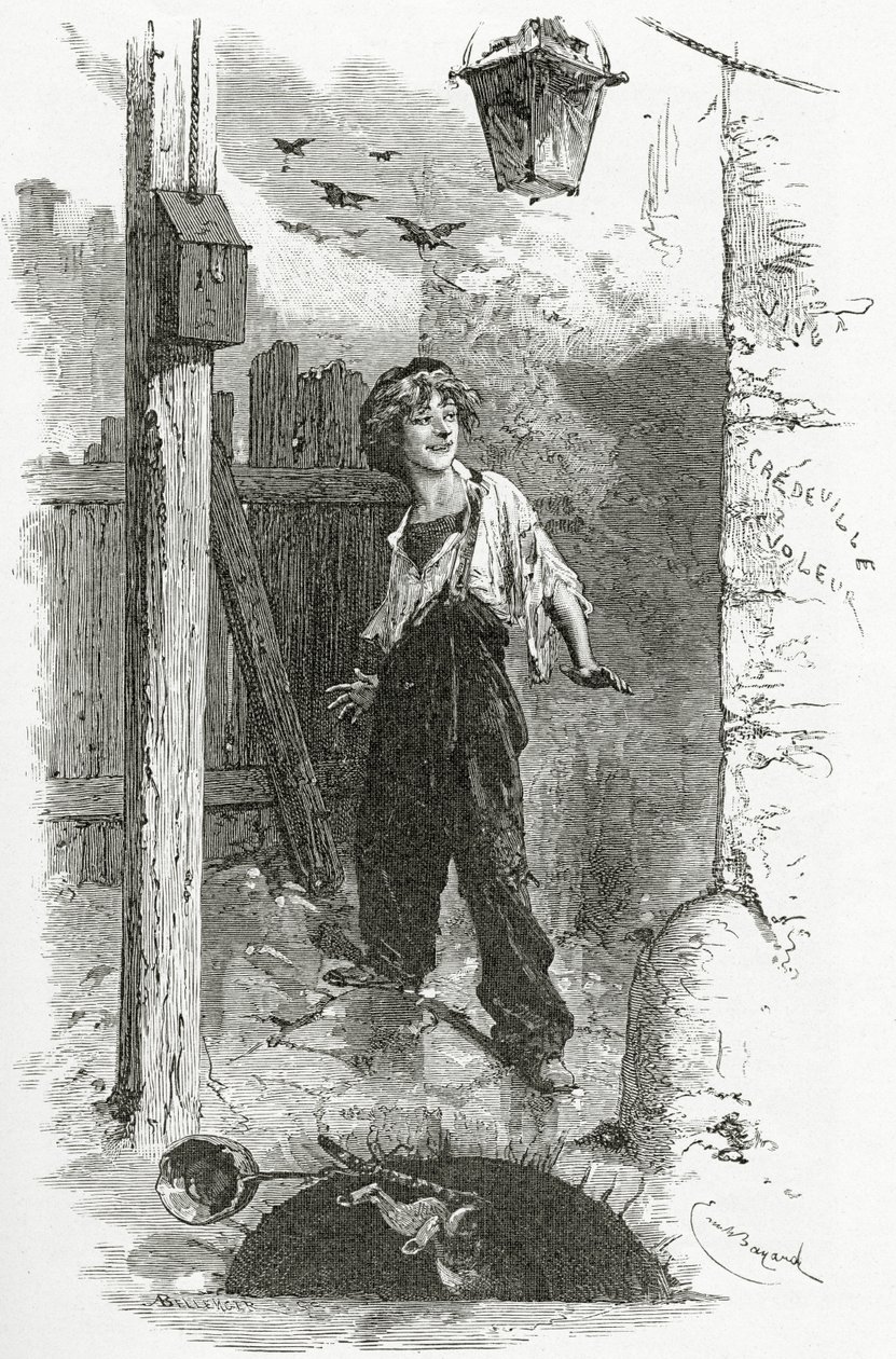 Gavroche ، القرن التاسع عشر (نقش وزن الجسم) بواسطة إميل أنطوان بايارد