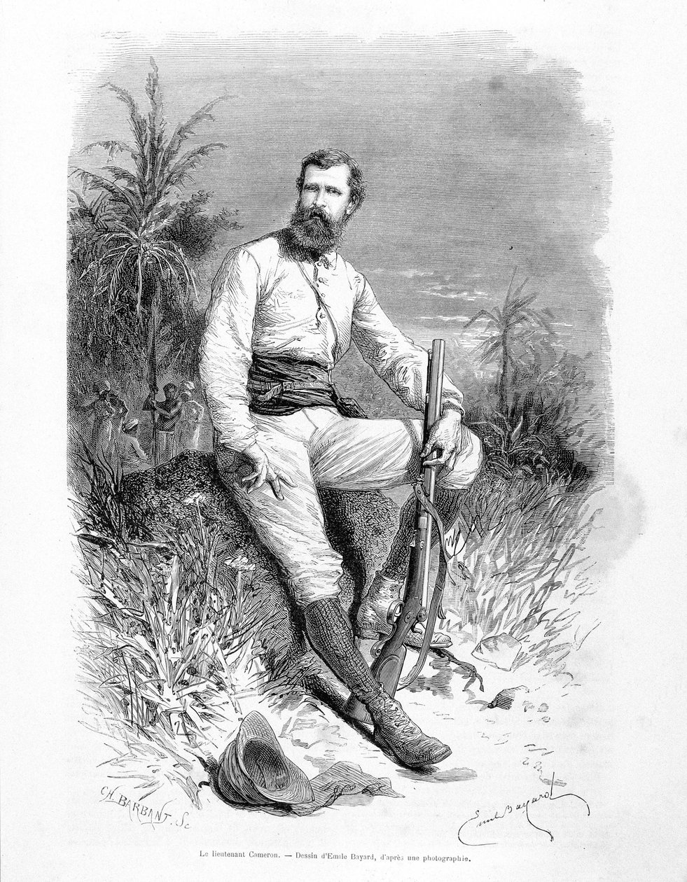 صورة الملازم والمستكشف البريطاني فيرني لوفيت كاميرون (1844-1894) بواسطة إميل أنطوان بايارد