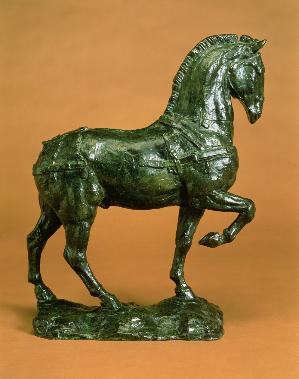 حصان بدون سرج ، حوالي عام 1915 (برونزي مع الزنجار الأخضر) بواسطة إميل أنطوان بورديل