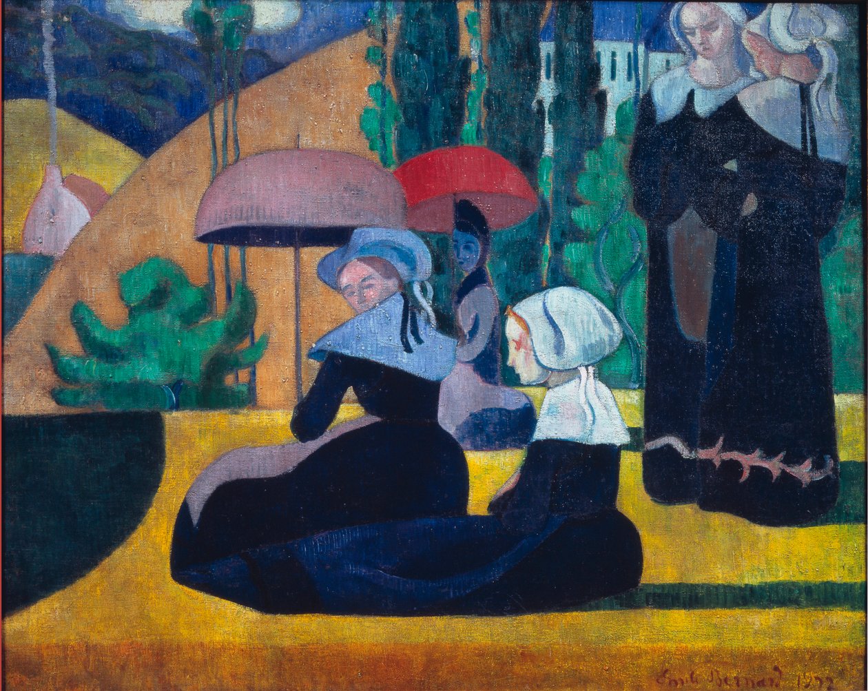 Breton Women in the Shade بواسطة اميل برنارد