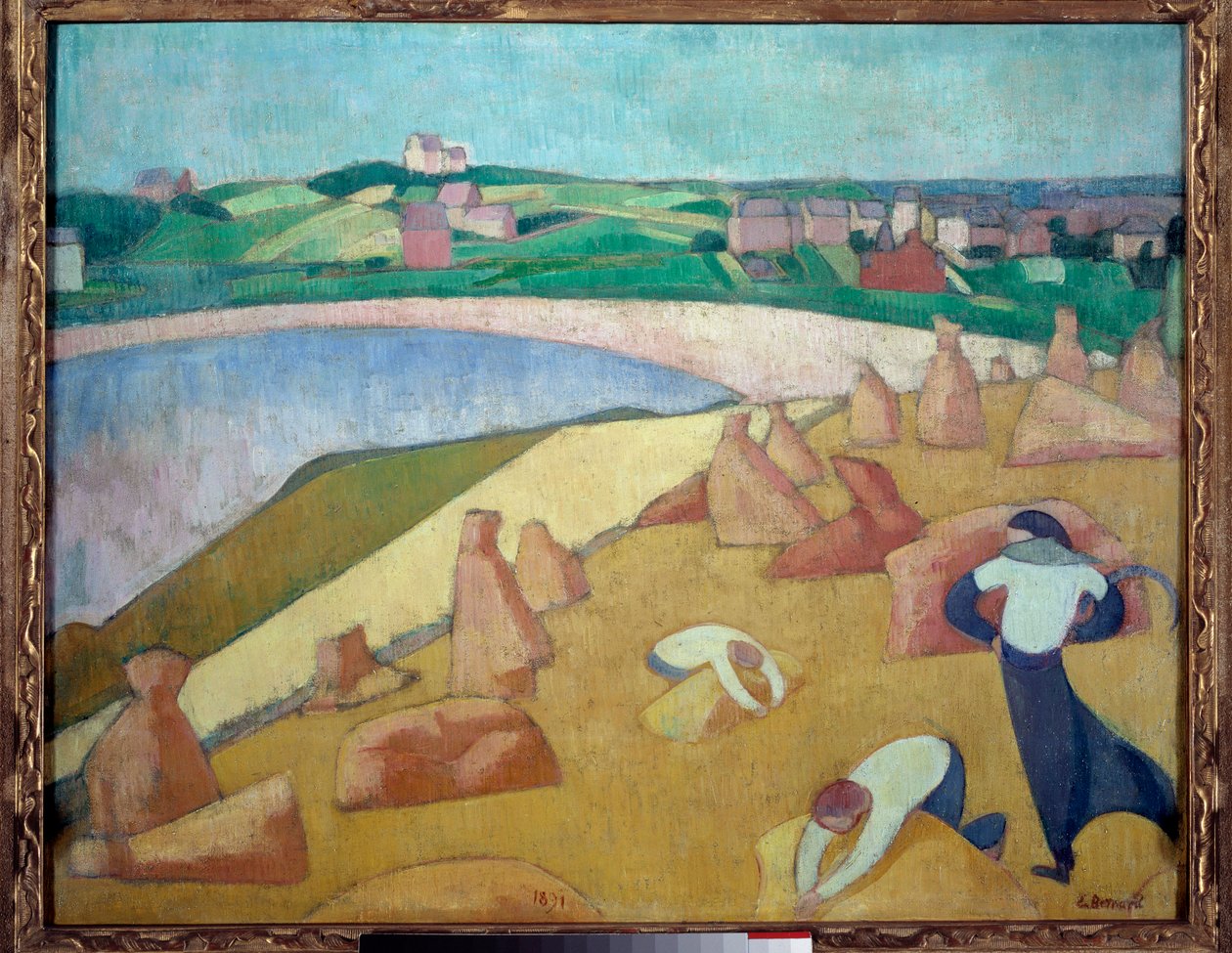 حصاد عن طريق البحر ، سانت برياك سور مير عام 1891. لوحة رسمها إميل برنارد (1868-1941) بواسطة اميل برنارد