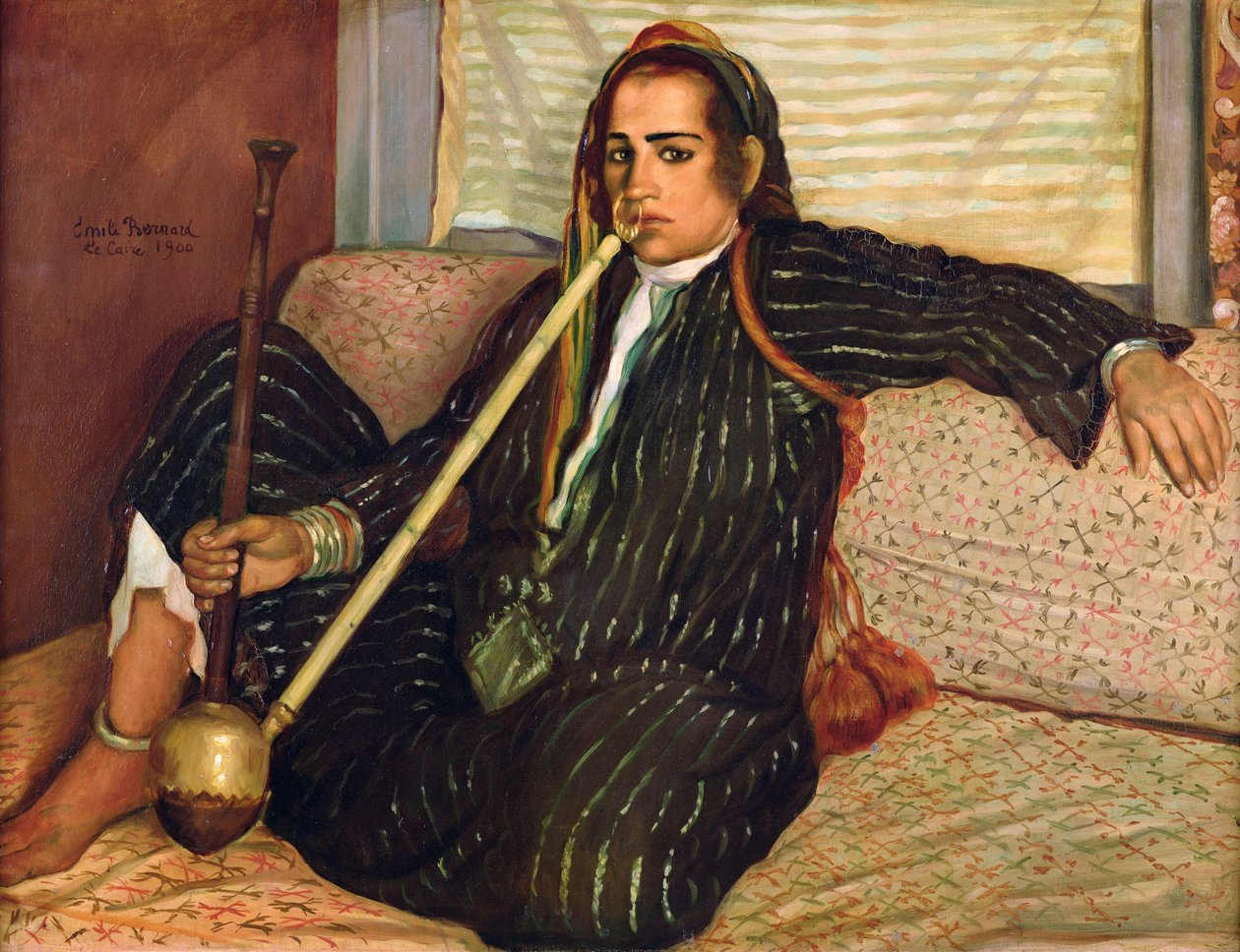 تدخين Haschich ، 1900 بواسطة اميل برنارد