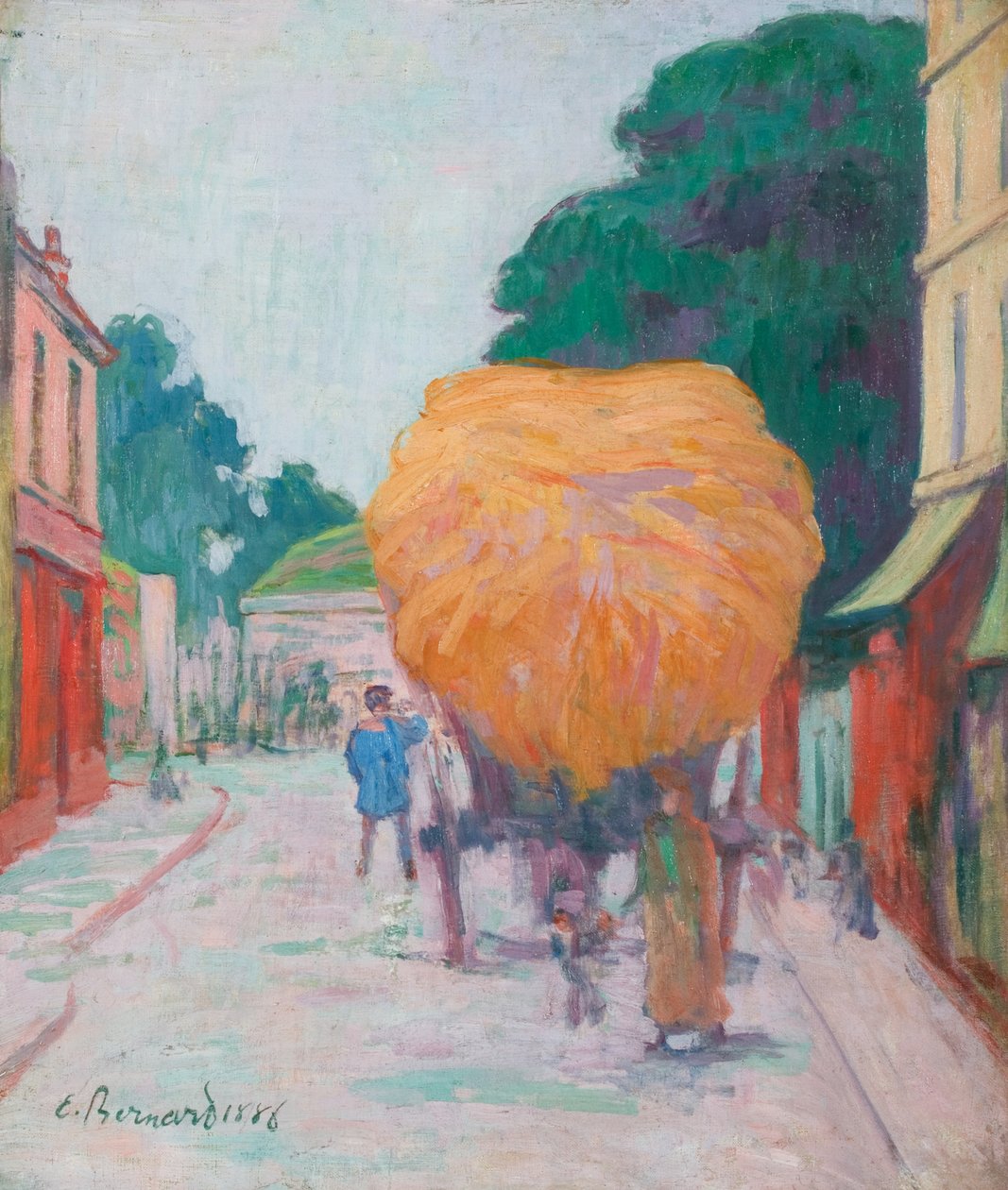 بوابة Asnieres: Char of Hay ، 1886 بواسطة اميل برنارد