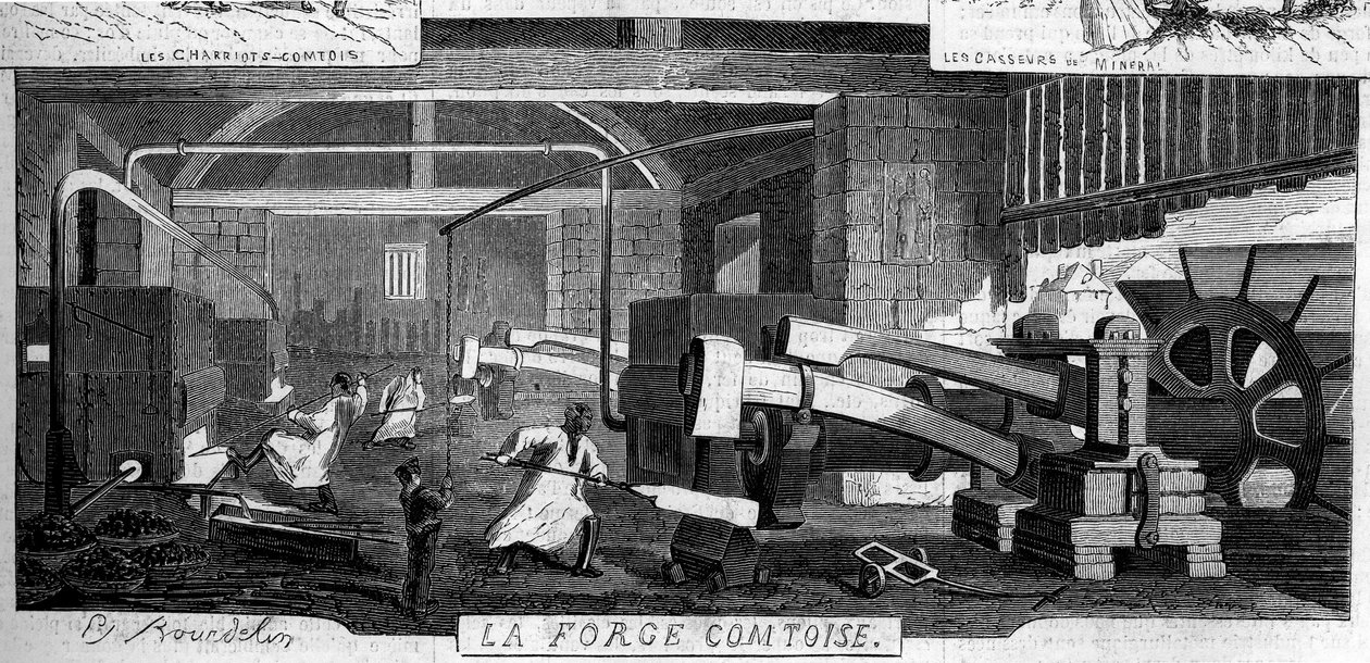 Forges de la Franche Comte: منظر داخلي لمصنع Rans ، جورا (39) بواسطة اميل بورديلين