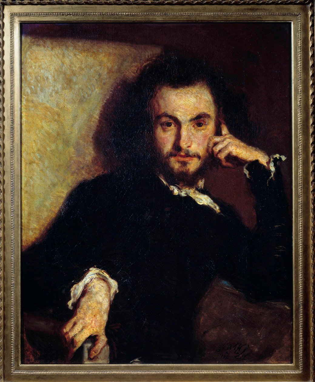 صورة لتشارلز بودلير (1821-1867) لوحة بواسطة إميل ديروي (1820-1846) 1844 صن. 0،8x0،65 م بواسطة اميل ديروي
