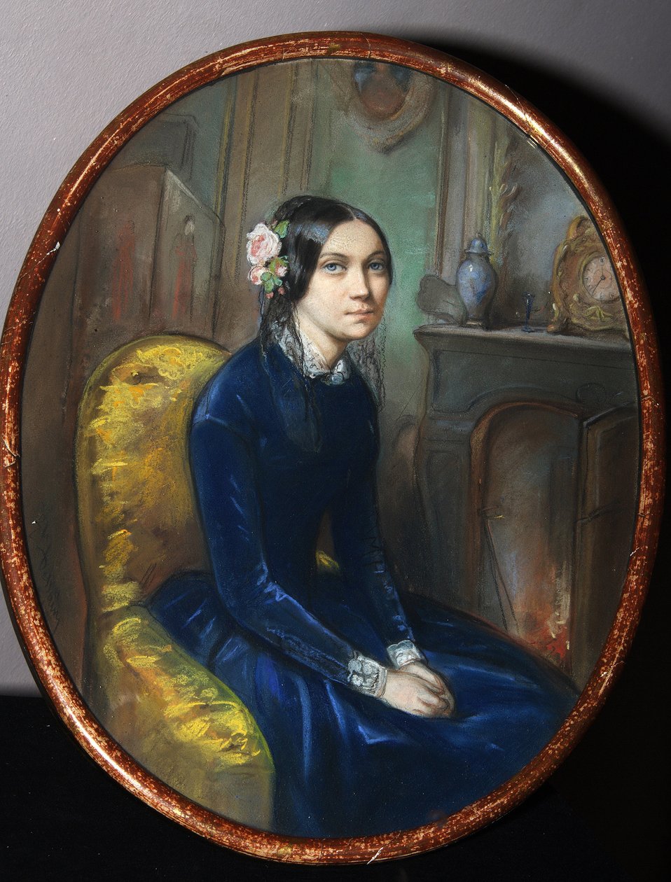 صورة إيداليا بوليتيكا (؟) (صورة آي بوليتيكا). عمل إميل فرانسوا ديسين (1808-1882) ، ألوان مائية وألوان باستيل على ورق بواسطة إميل فرانسوا ديسين