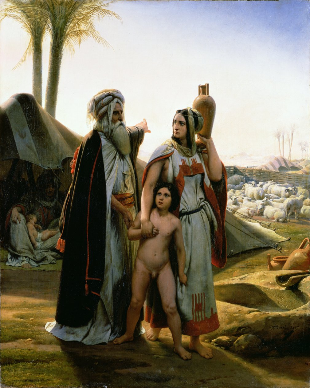 إبراهيم تحول بعيدا هاجر ، 1837 بواسطة إميل جان هوراس فيرنيه