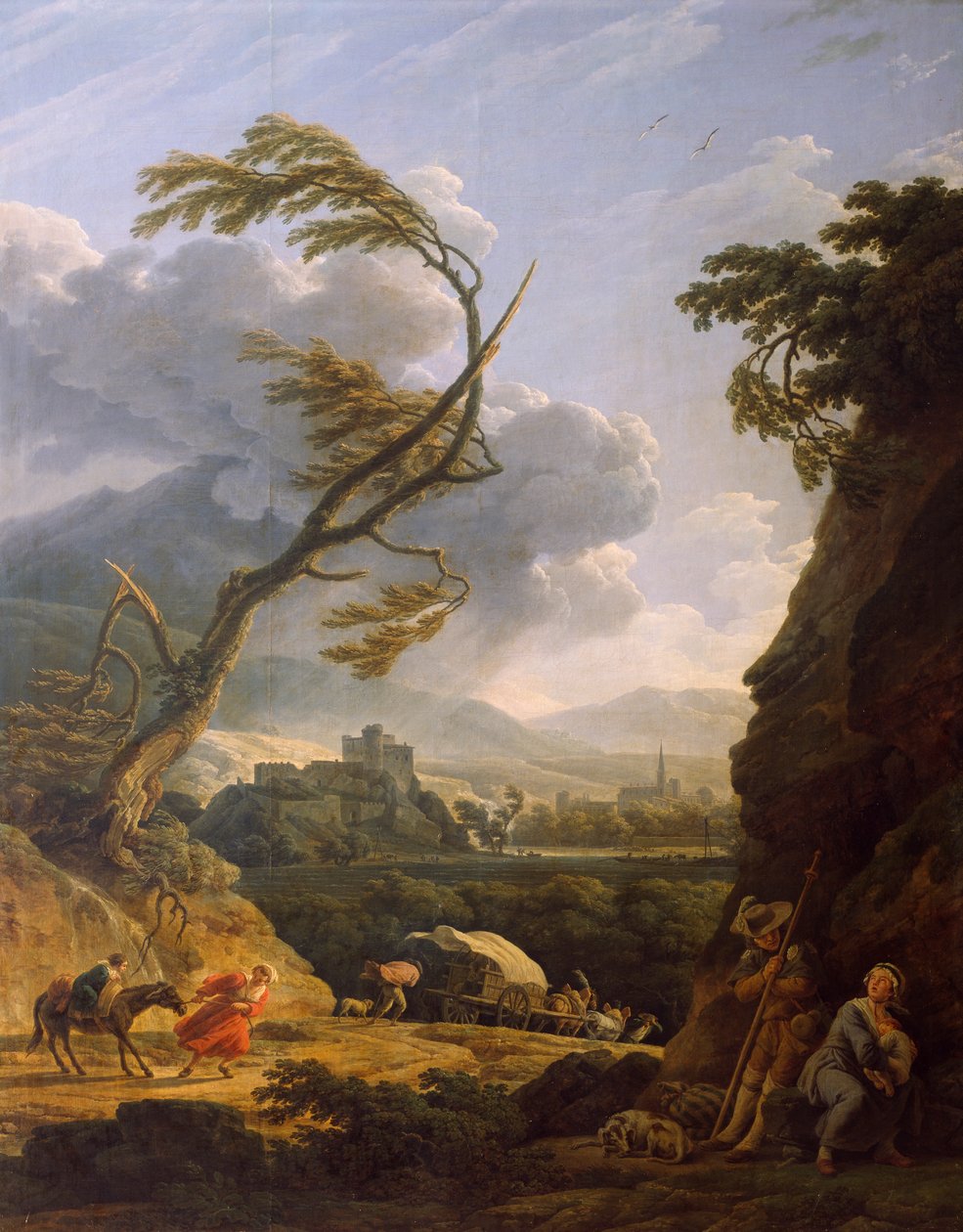 ظهر على الأرض ، عاصفة من الرياح بواسطة إميل جان هوراس فيرنيه (1789-1863) بواسطة إميل جان هوراس فيرنيه