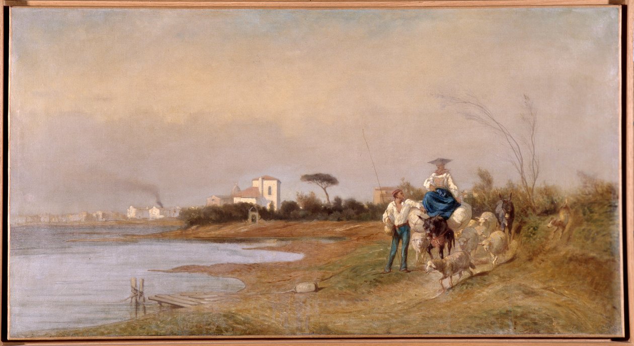 فلاحو مارتيغ في طريقهم للنزهة لوحة رسمها إميل لوبون (1809-1863) من القرن التاسع عشر بواسطة اميل لوبون