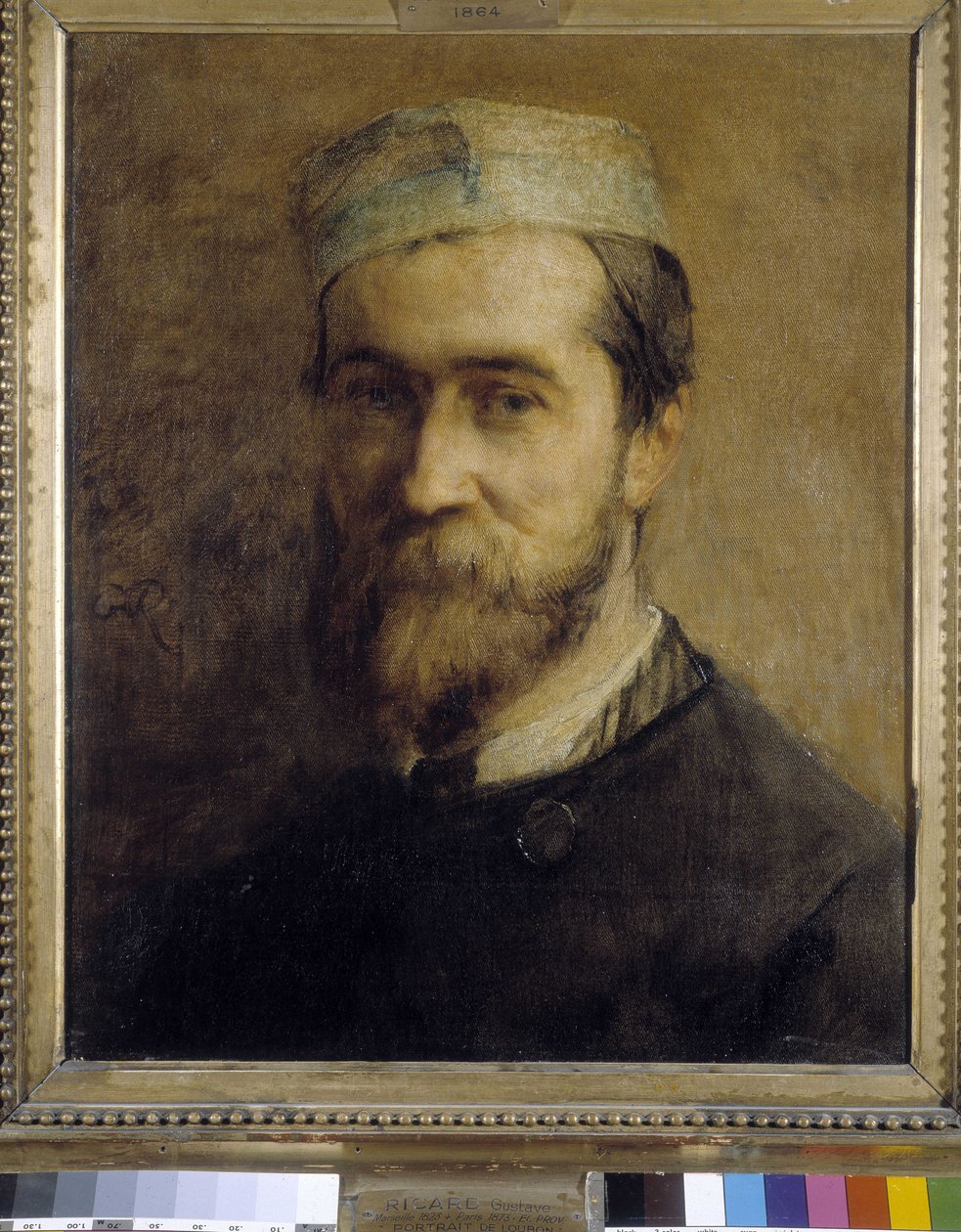 صورة للرسام إميل لوبون (1809-1863) لجوستاف ريكارد (1823-1873). زيت على قماش بواسطة اميل لوبون
