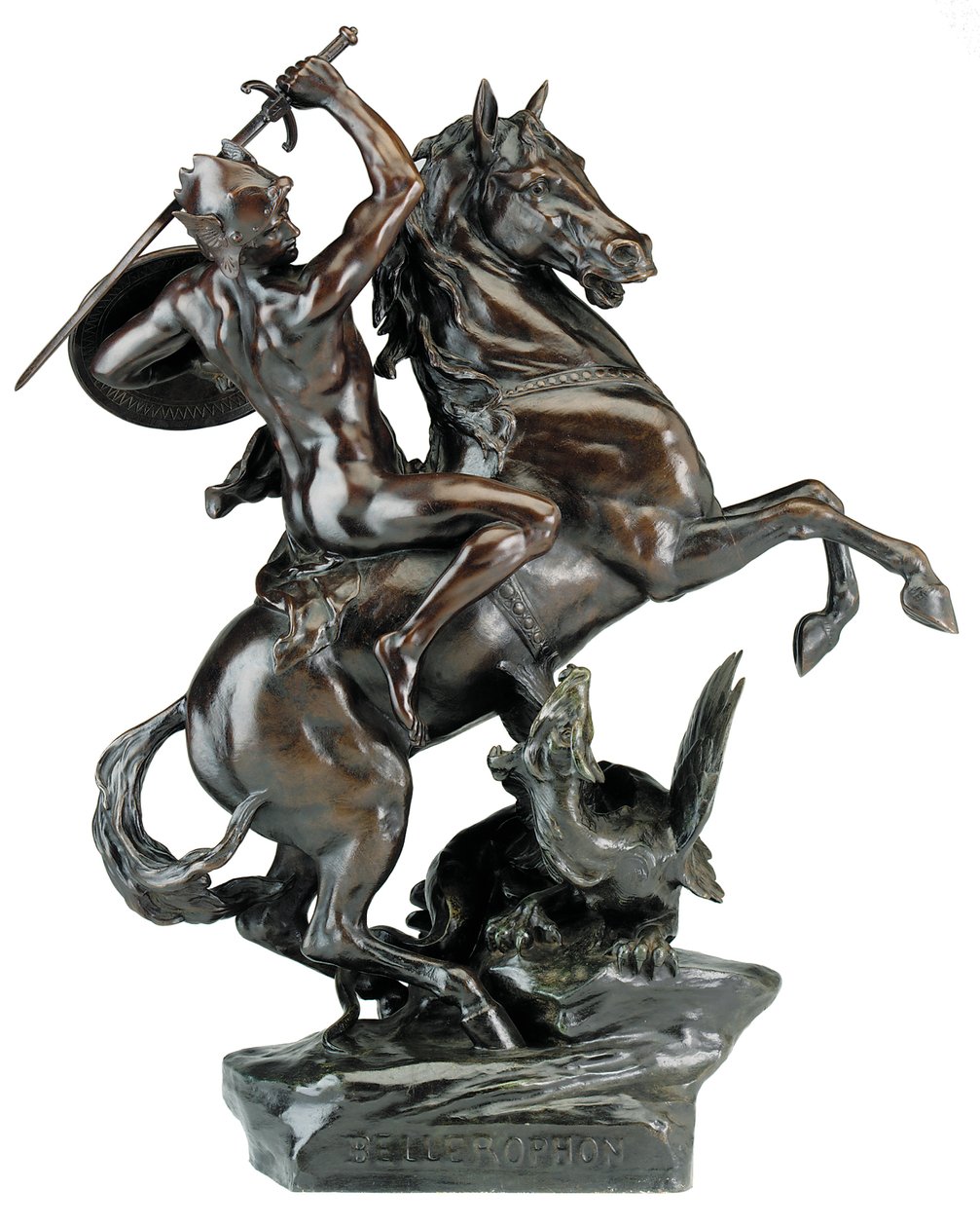 Bellerophon يذبح Chimaera (برونزي) بواسطة إميل لويس (بعد) بيكولت