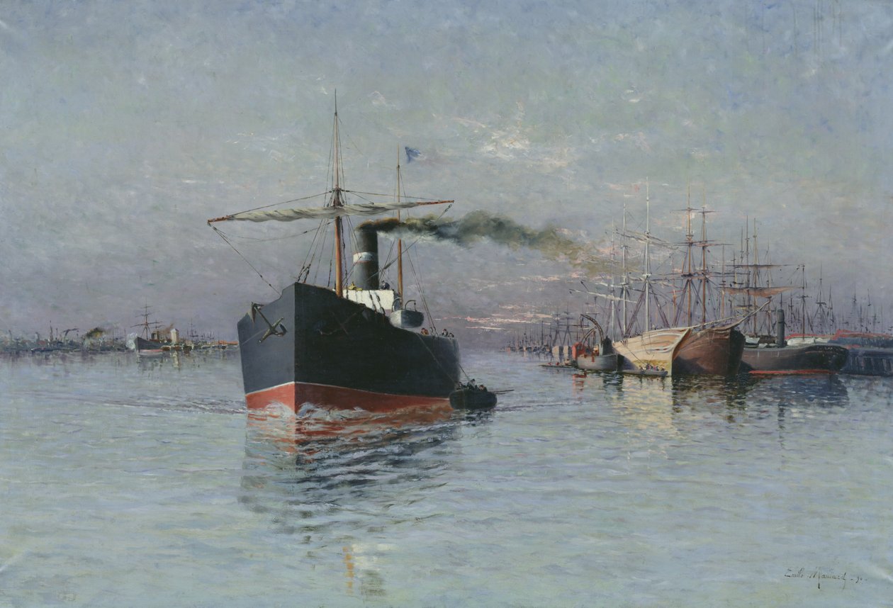 رصيف دونكيرك الكبير ، 1890 بواسطة إميل ميلارد