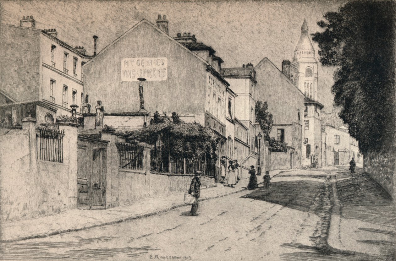 'Rue de l'Abreuvoir، Montmartre' ، 1915 بواسطة اميل روسو