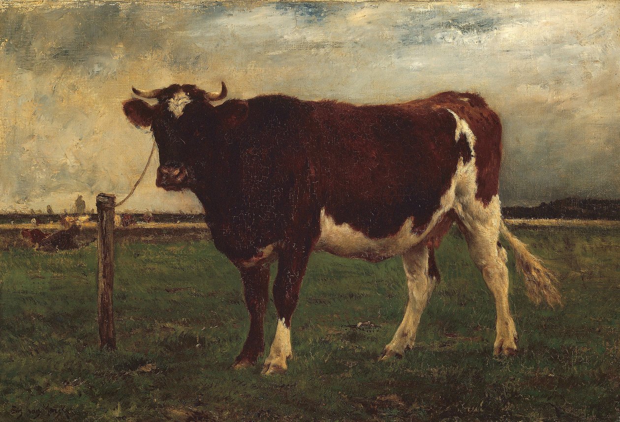 دراسة بقرة ، 1870 - 90 بواسطة Emile van Marcke de Lummen