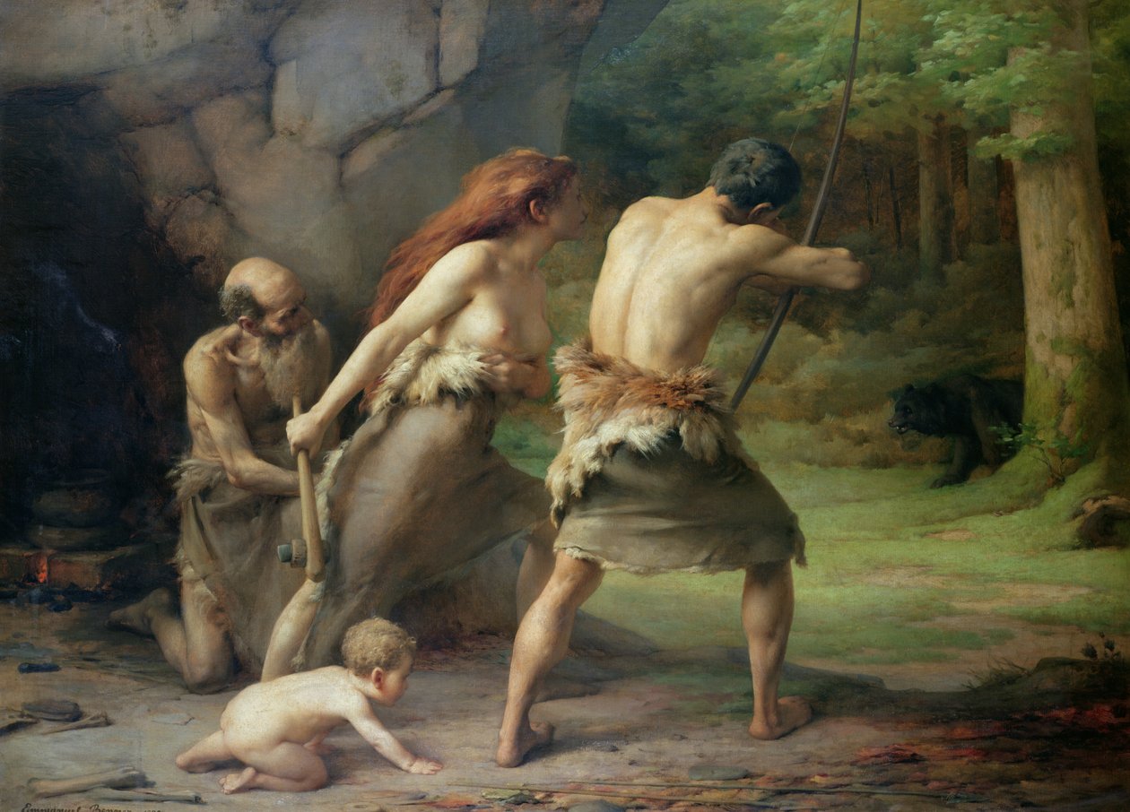 رجل يحمل عصور ما قبل التاريخ ، 1832 بواسطة إيمانويل بنر