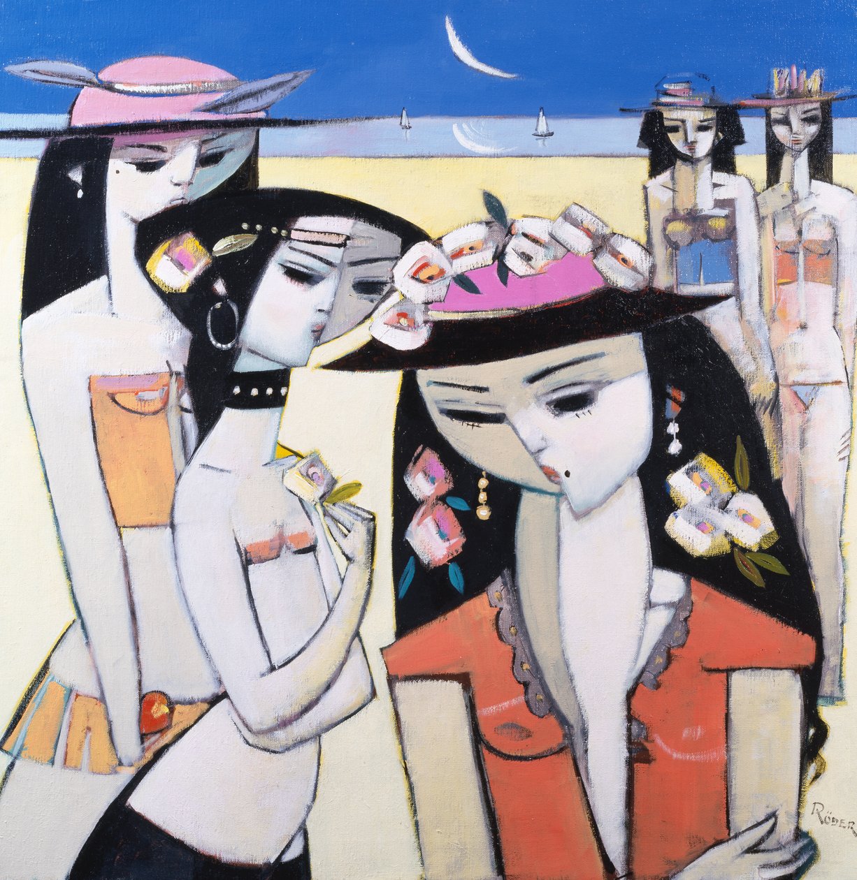 Us Three and Two Others، 2008 (زيت على قماش) بواسطة اندريه رودر