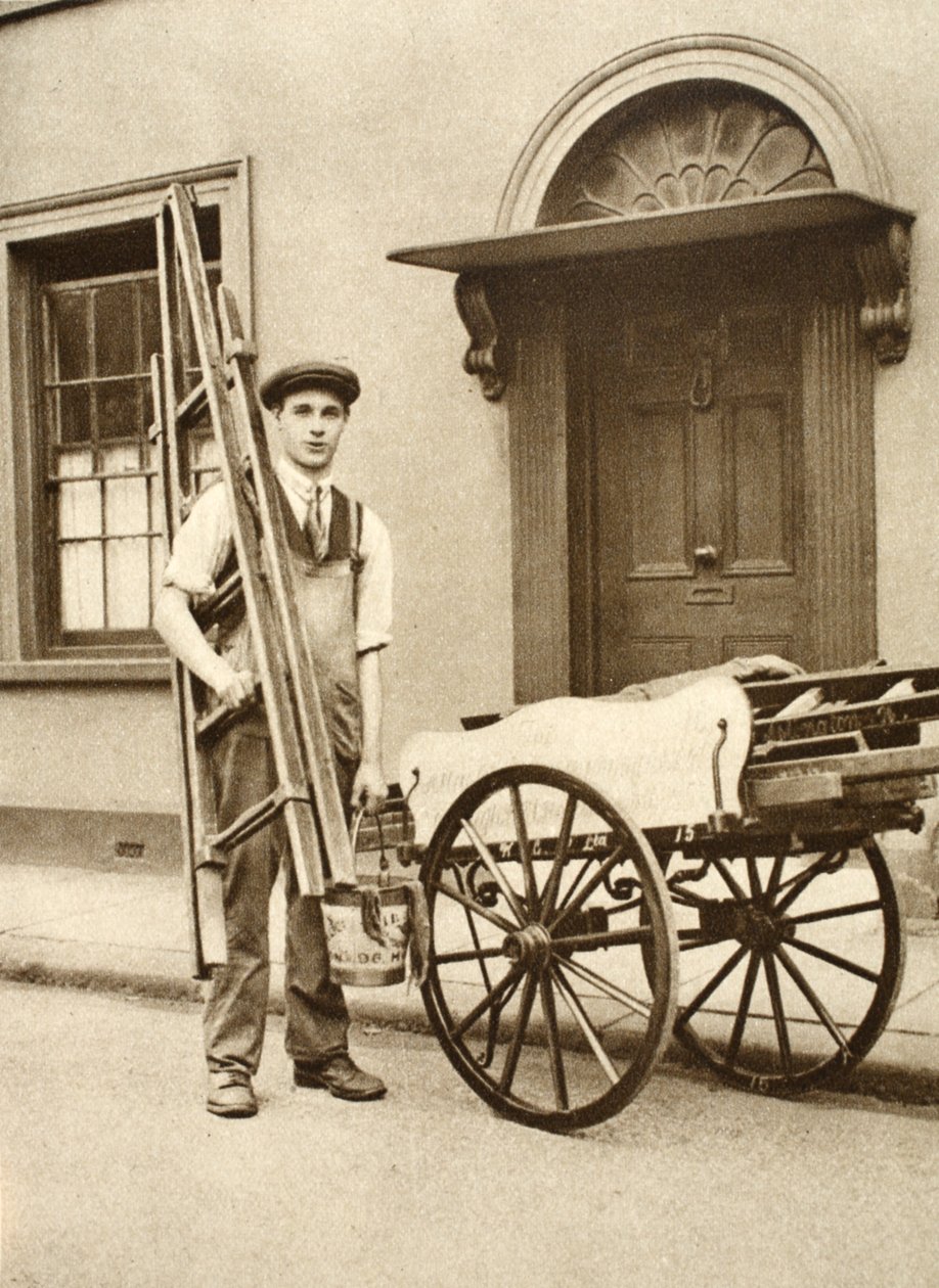 منظف النوافذ Islington ، من Wonderful London ، تم نشره في 1926-1927 (التصوير الفوتوغرافي) بواسطة مصور انجليزى