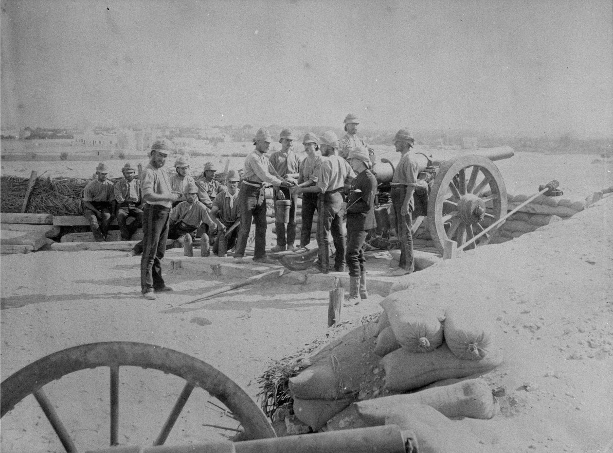 القوات البريطانية بعد الاستيلاء على الإسكندرية ، 1882 بواسطة مصور انجليزى