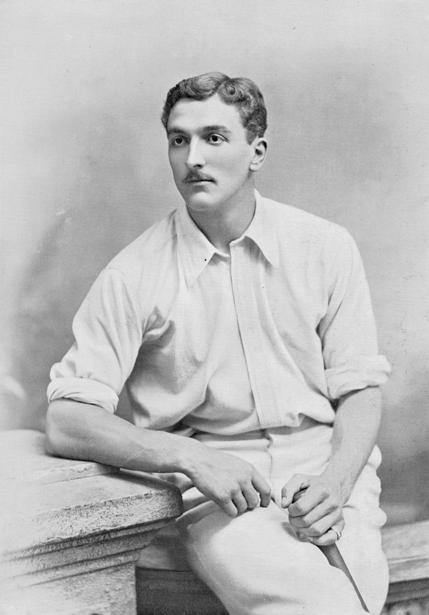 CB Fry ، من Cricketers و Cricket Grounds ، التي نشرتها Hudson and Kearns ، 1895 بواسطة مصور انجليزى