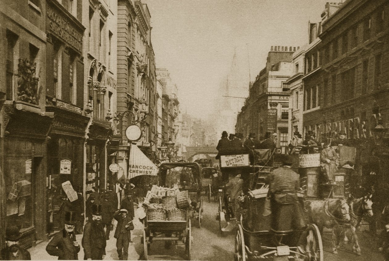 شارع الأسطول عام 1880 (صورة داكنة) بواسطة مصور انجليزى