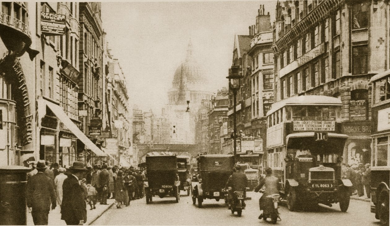 شارع الأسطول عام 1926 (صورة بني داكن) بواسطة مصور انجليزى