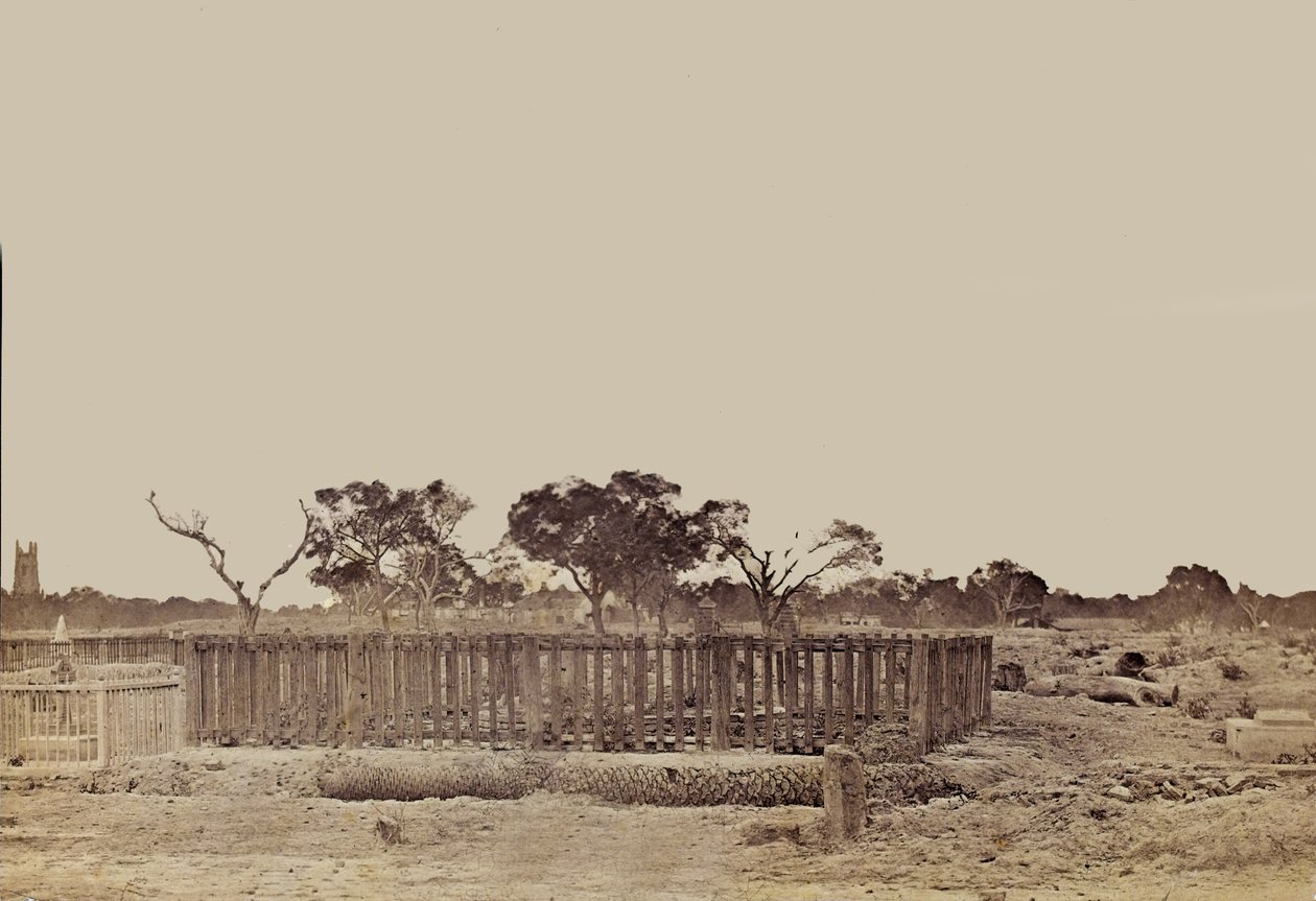 المناظر الطبيعية الهندية ، c.1858 (صورة بني داكن) بواسطة مصور انجليزى