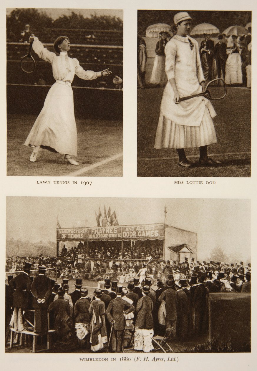 لاون تنس 1907 ، ملكة جمال لوتي دود وويمبلدون في عام 1880 ، من The Times (التصوير الفوتوغرافي) (انظر أيضًا 206604) بواسطة مصور انجليزى